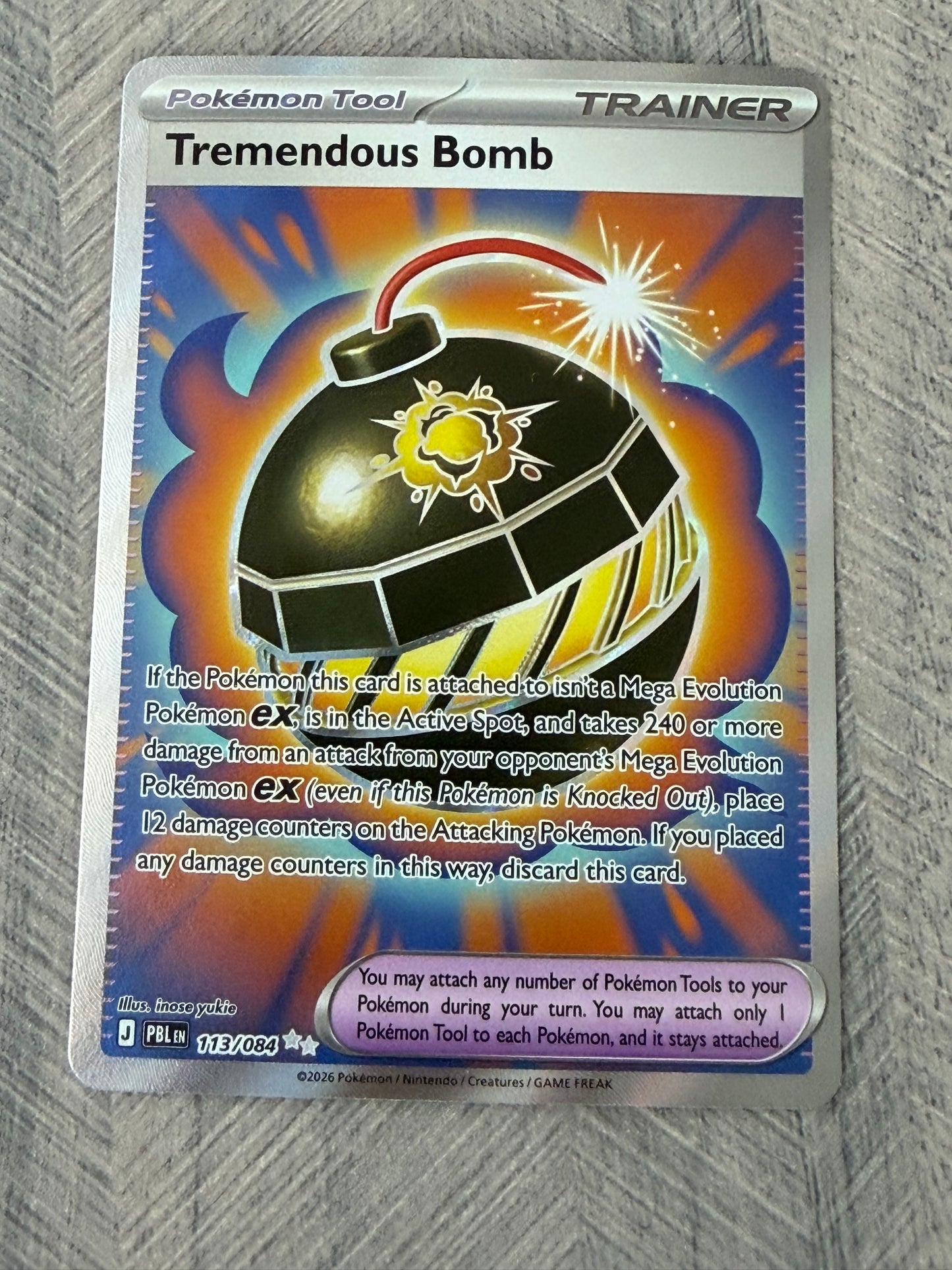 Tremendous Bomb 113/084 Full Art Pitch Black Pokémon Card - English