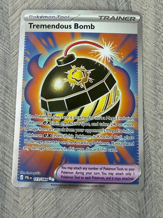 Tremendous Bomb 113/084 Full Art Pitch Black Pokémon Card - English