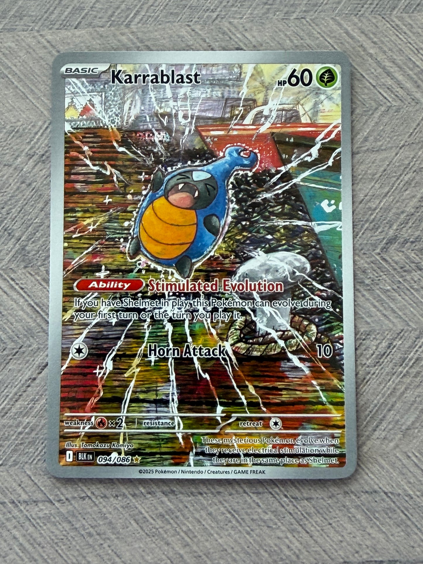 Karrablast 094/086 IR Black Bolt Pokémon Card - English