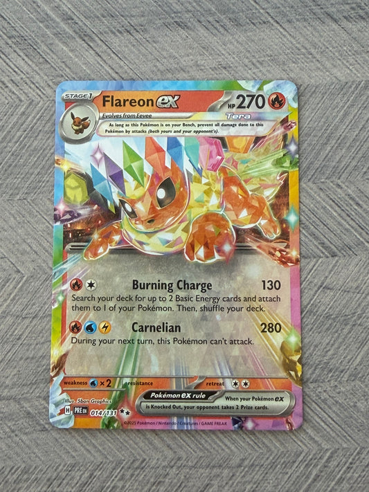 Flareon EX 014/131 Prismatic Evolutions Pokémon Card - English