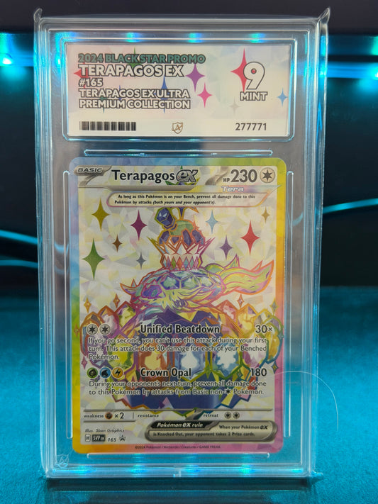 Terapagos EX SVP 165 Black Star Promo - Mint 9 Ace Grading Card