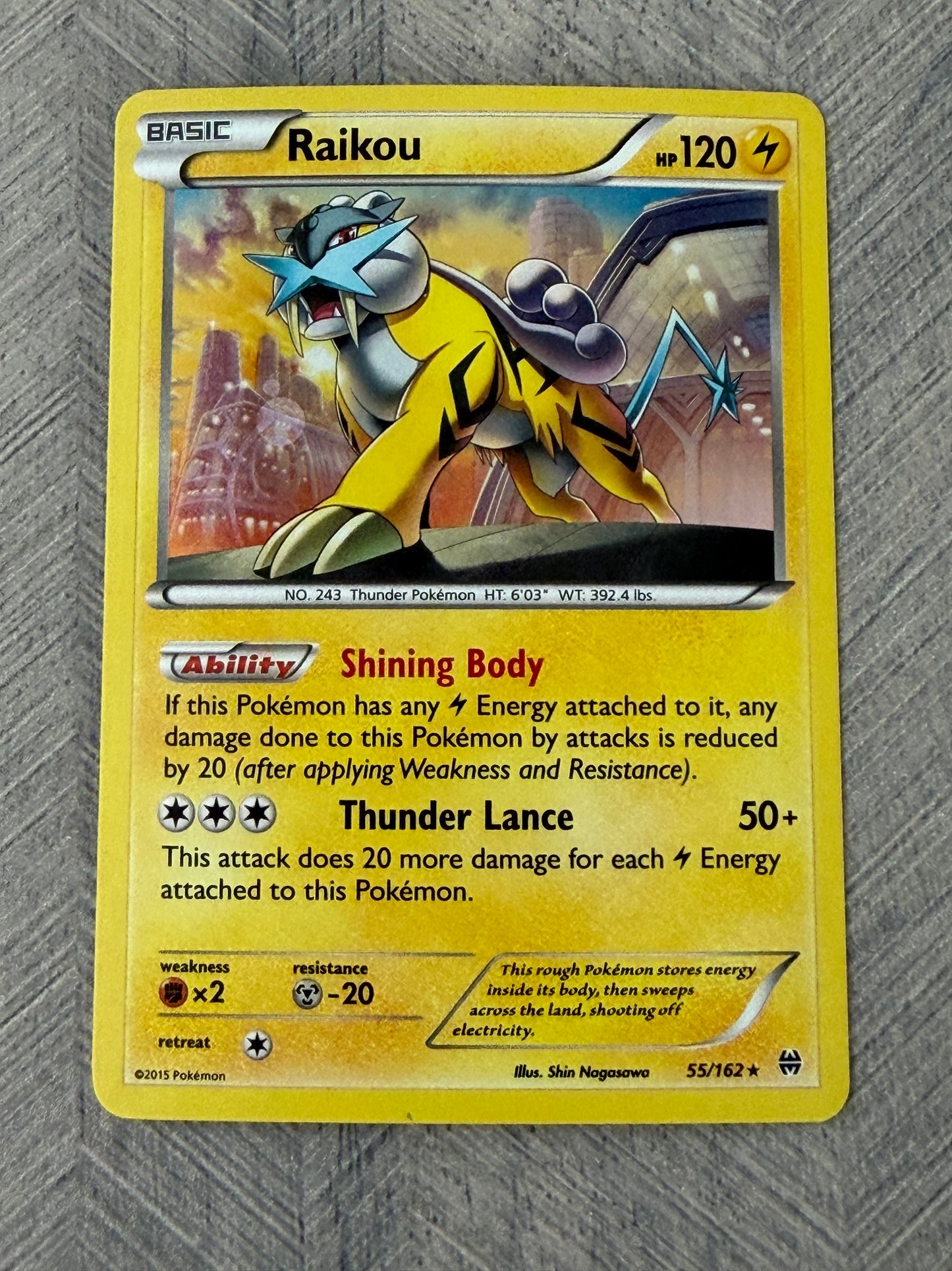 Raikou 55/162 Holo BREAKthrough Pokémon Card - English