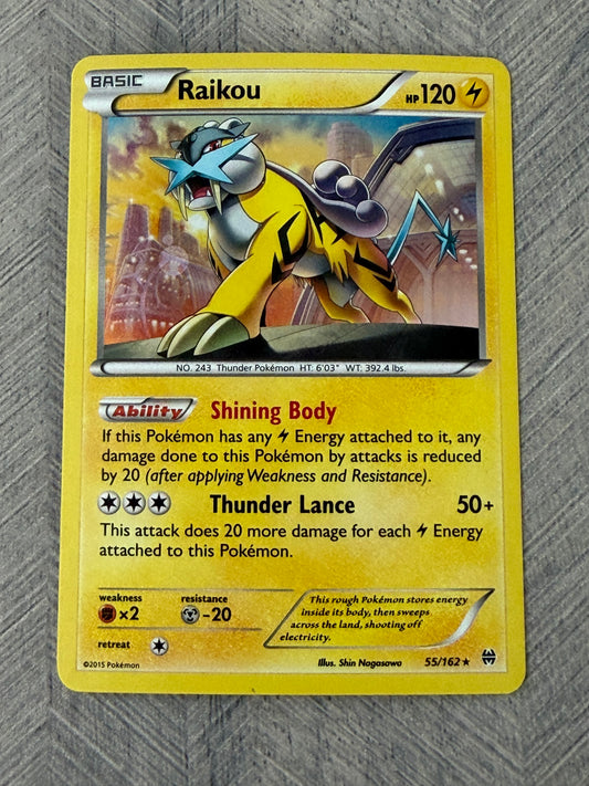 Raikou 55/162 Holo BREAKthrough Pokémon Card - English