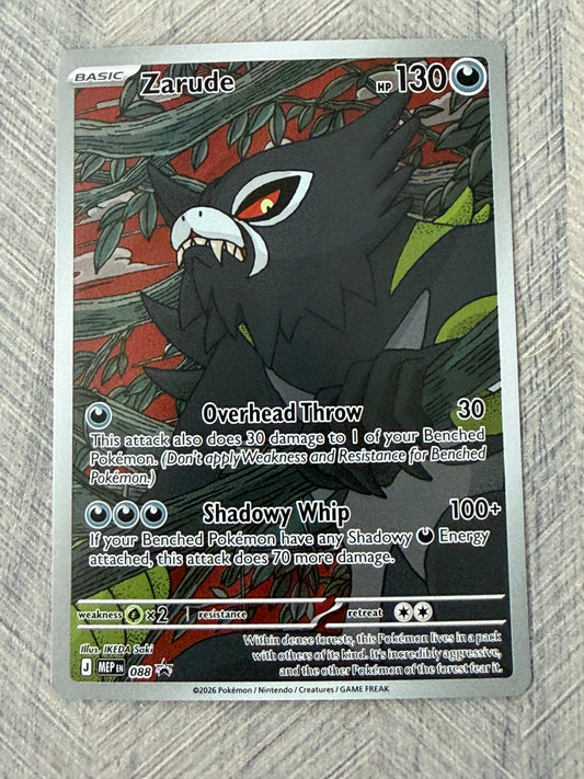 Zarude MEP 088 Black Star Promo Pitch Black Pokémon Card - English