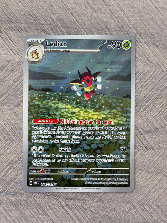 Ledian 144/142 IR Stellar Crown Pokémon Card - English
