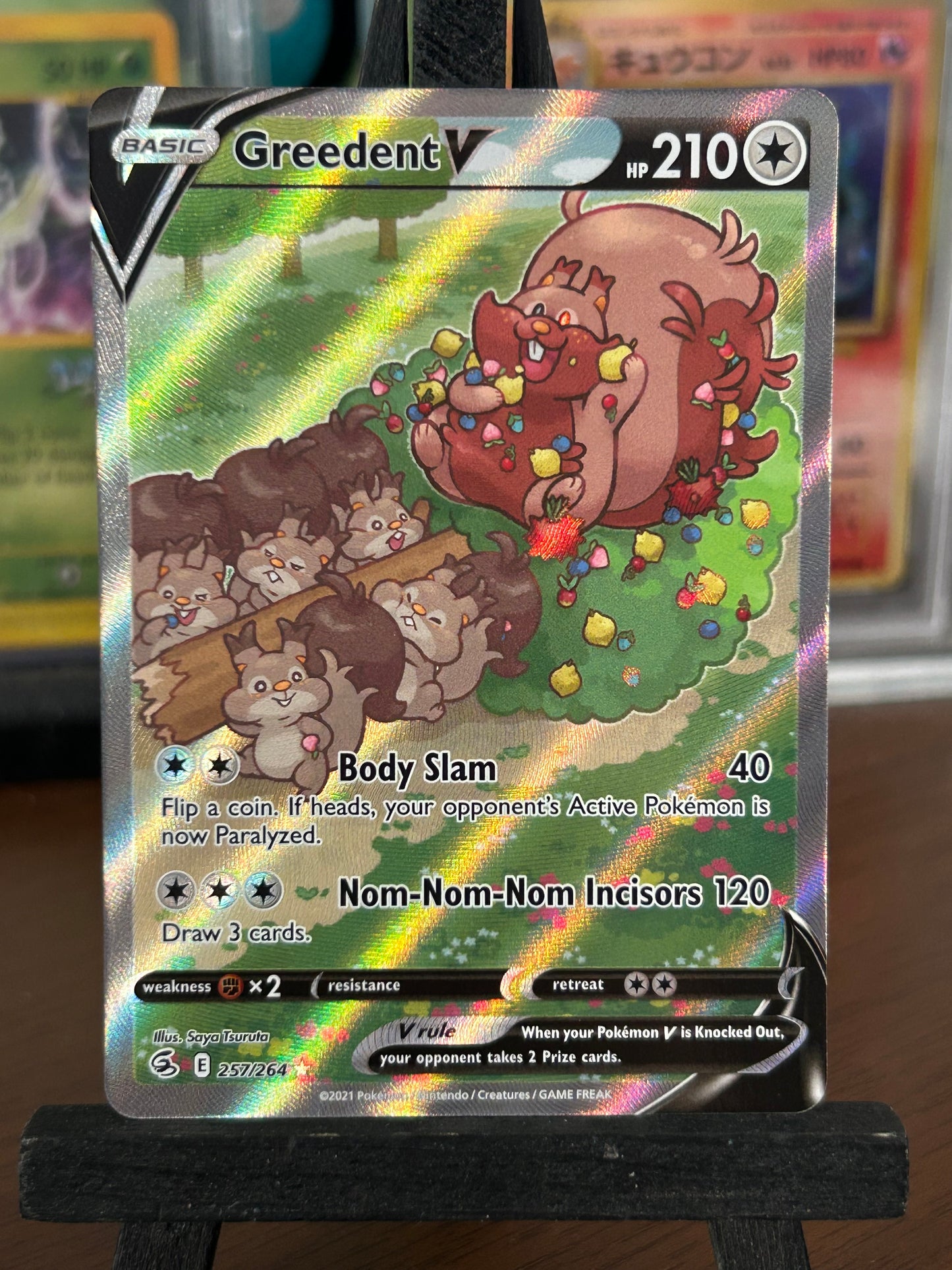 Greedent V Alt Art 257/264 Fusion Strike Pokémon Card - English