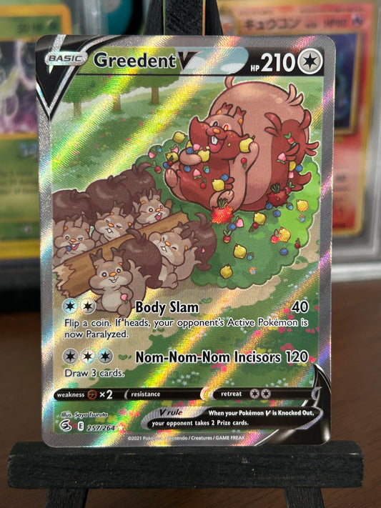 Greedent V Alt Art 257/264 Fusion Strike Pokémon Card - English