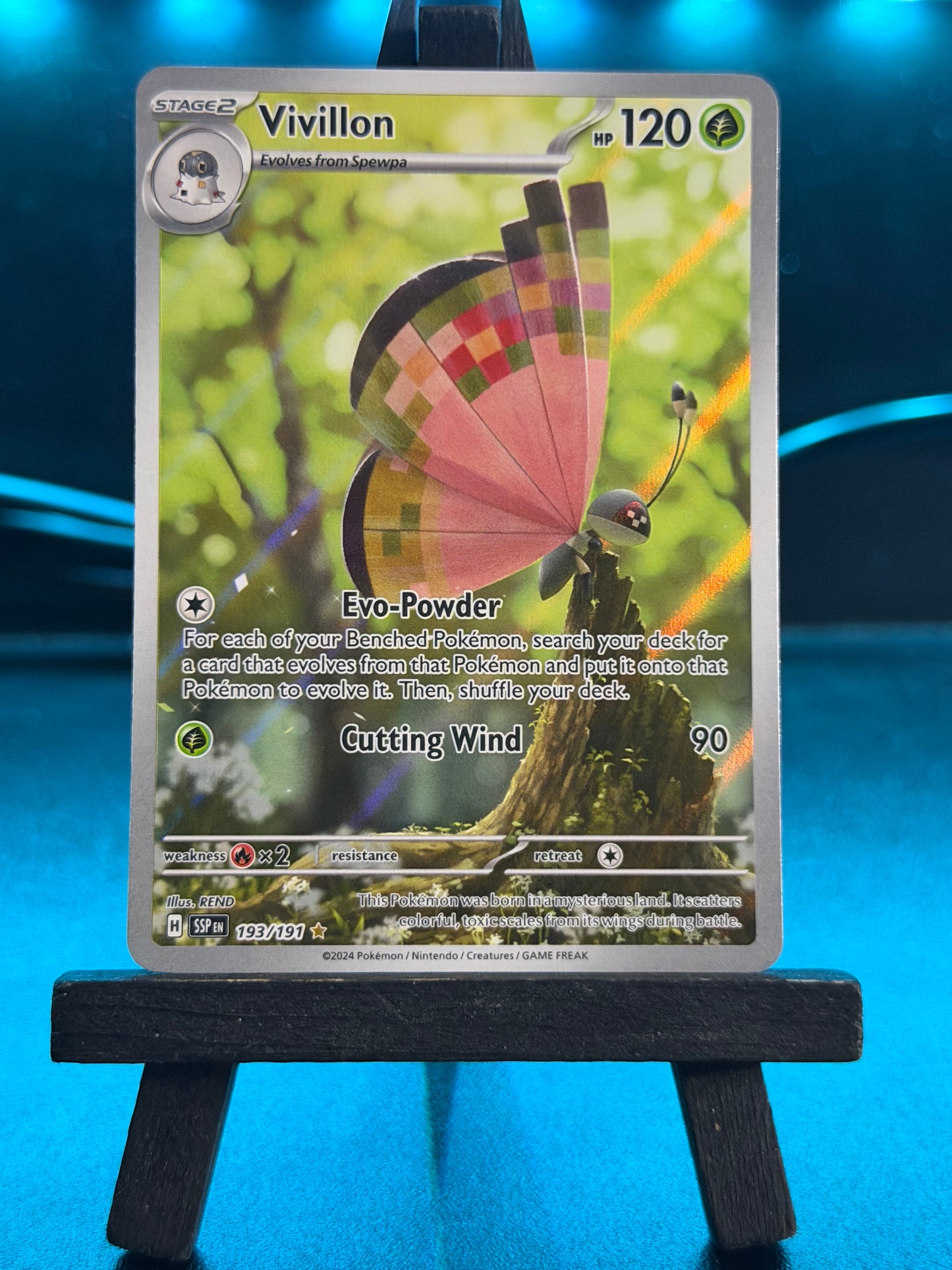 Vivillon 193/191 IR Surging Sparks Pokémon Card - English