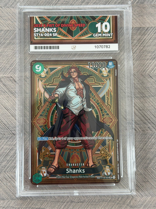 Shanks ST16-004 SP English - One Piece Gem Mint 10 Ace Grading