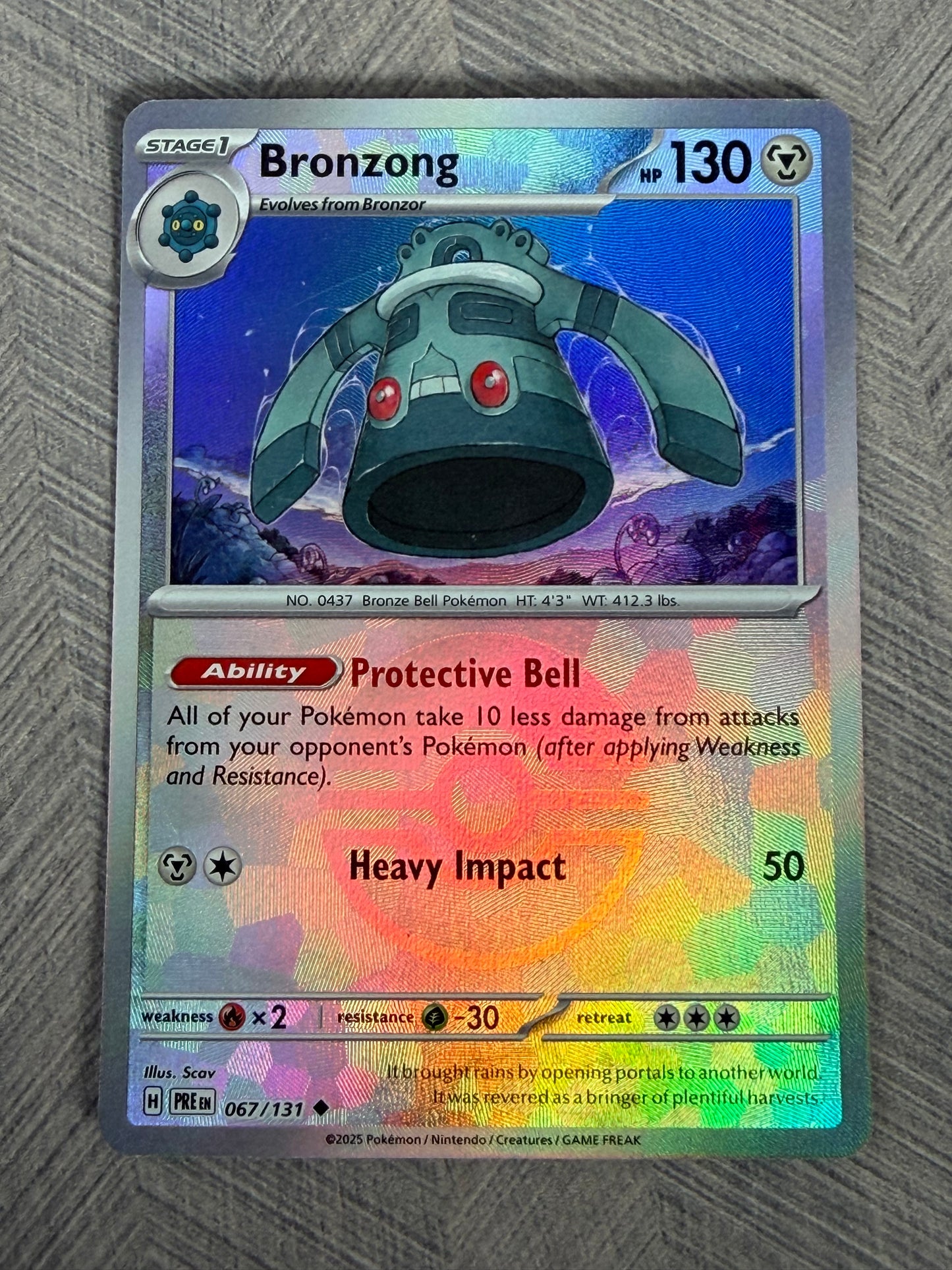 Bronzong 067/131 Poke Ball Rev Holo Prismatic Evolutions Pokémon Card - English