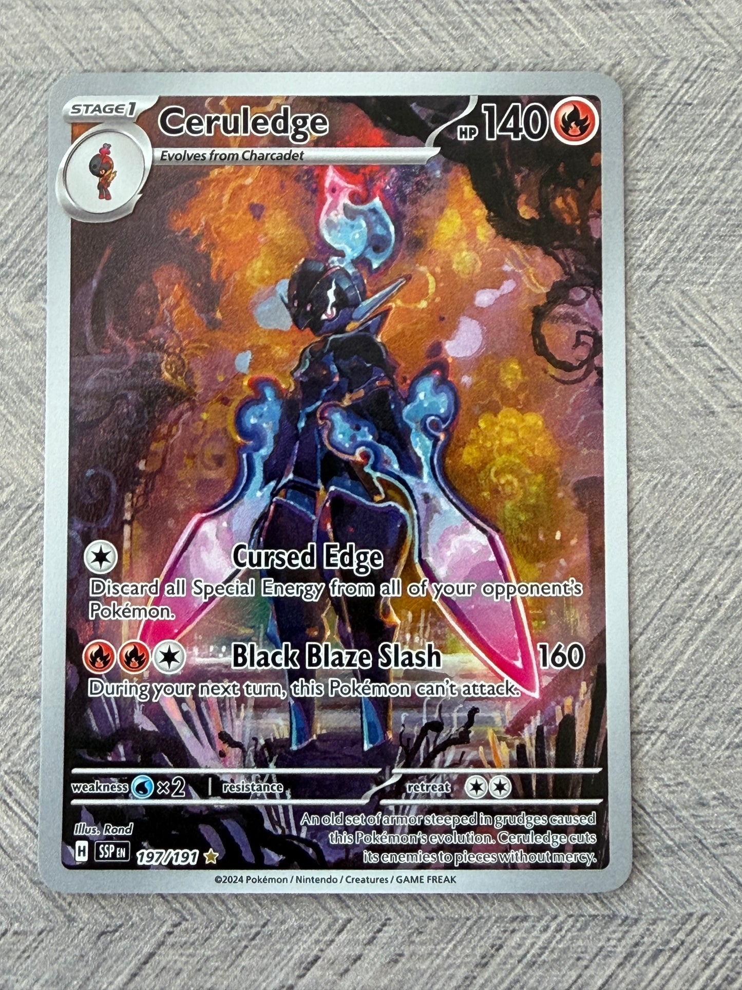 Ceruledge 197/191 IR Surging Sparks Pokémon Card - English