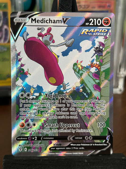 Medicham V Alt Art 186/203 Evolving Skies Pokémon Card - English