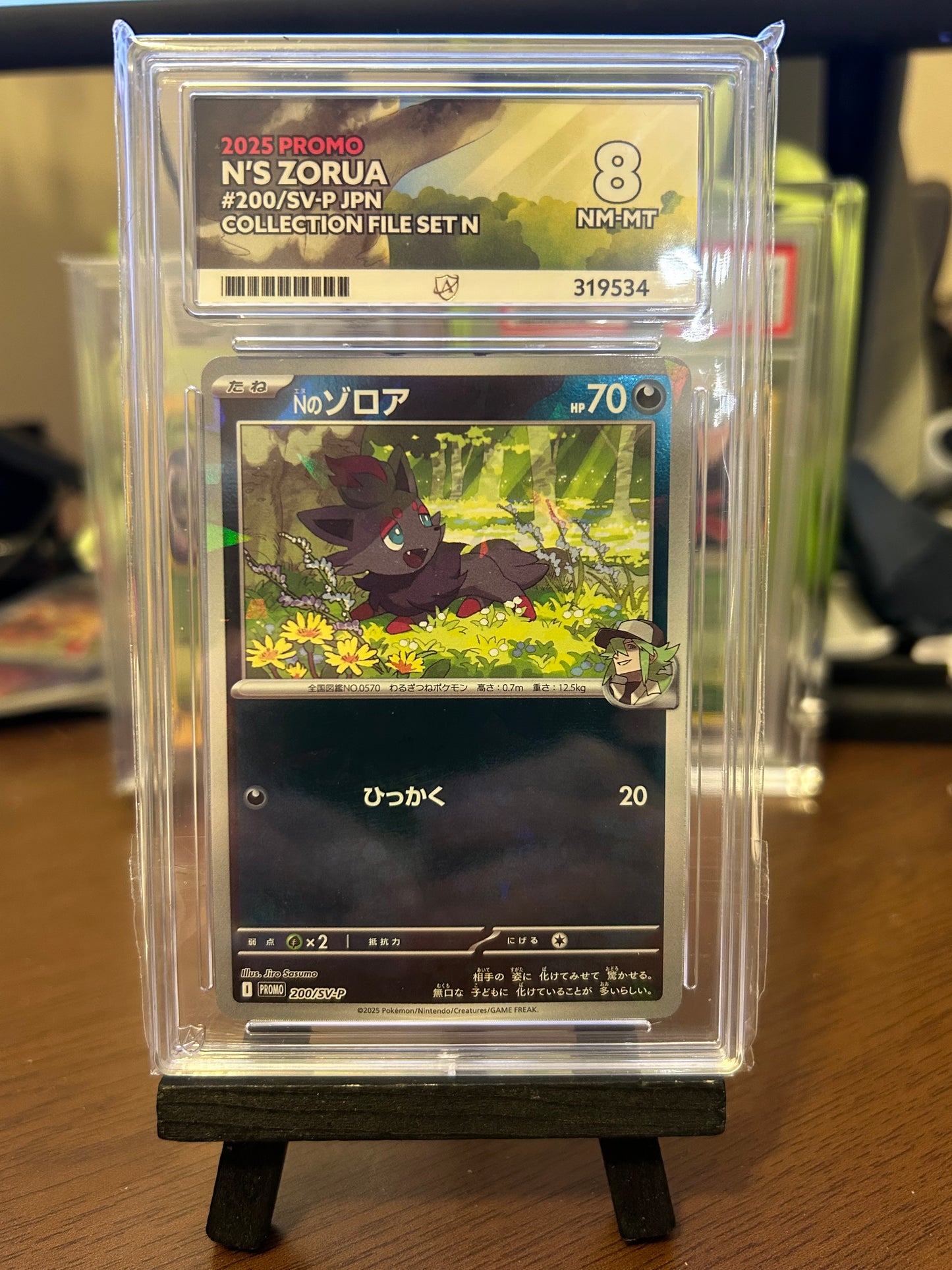 N's Zorua - Japanese Promo - 200/SV-P - Ace Grading - NM-MT 8 Graded Card
