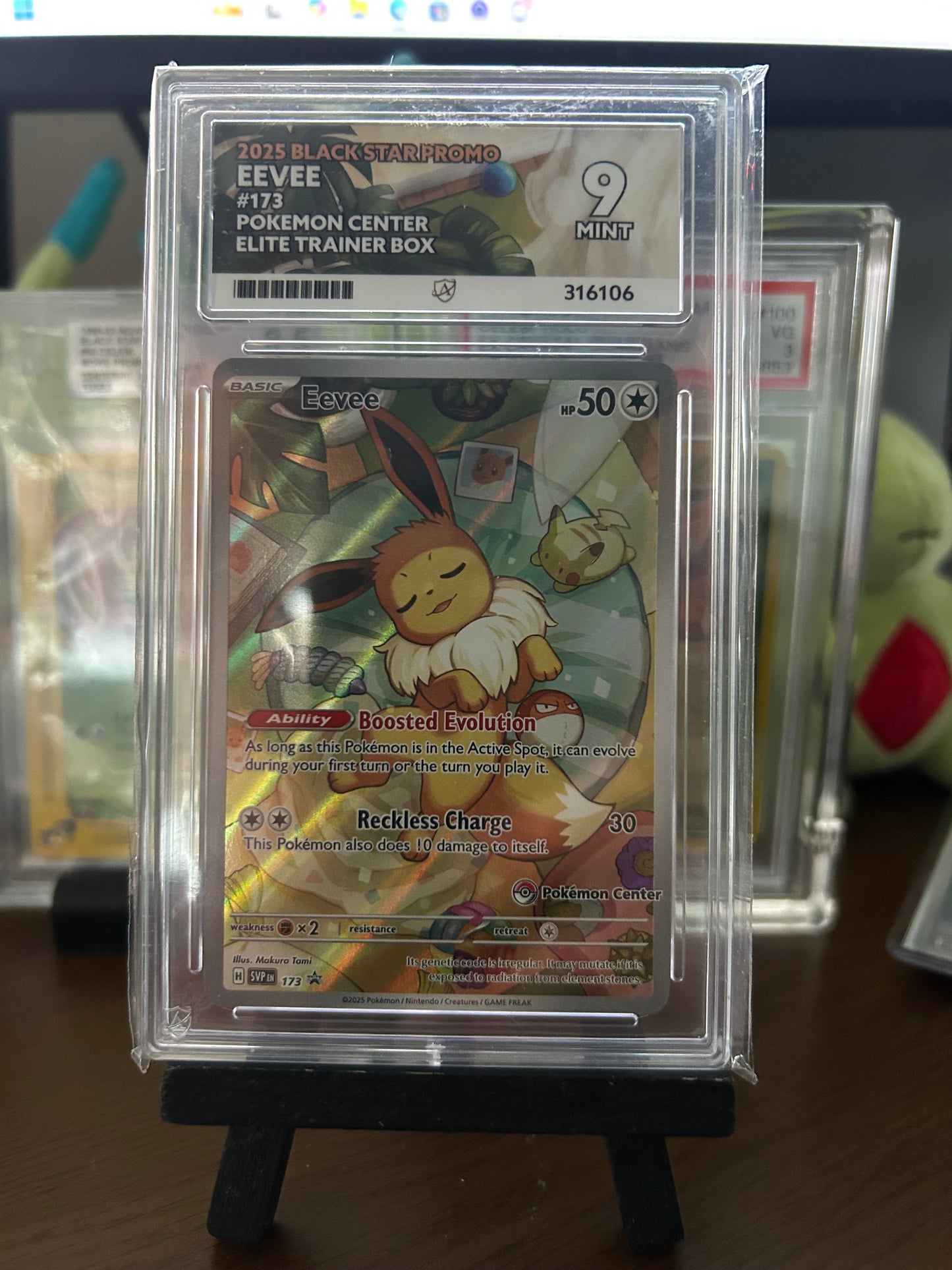 Eevee - SVP 173 - Pokemon Centre ETB Promo  - Mint 9 Ace Grading Card