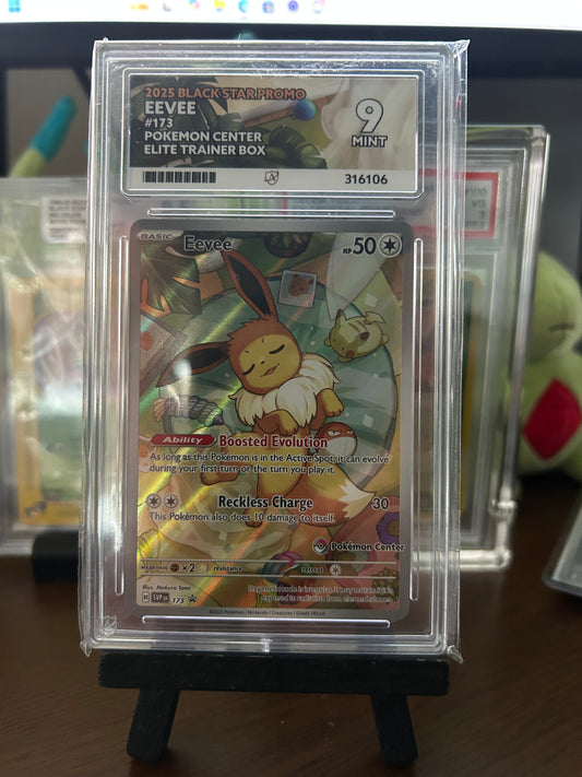 Eevee - SVP 173 - Pokemon Centre ETB Promo  - Mint 9 Ace Grading Card