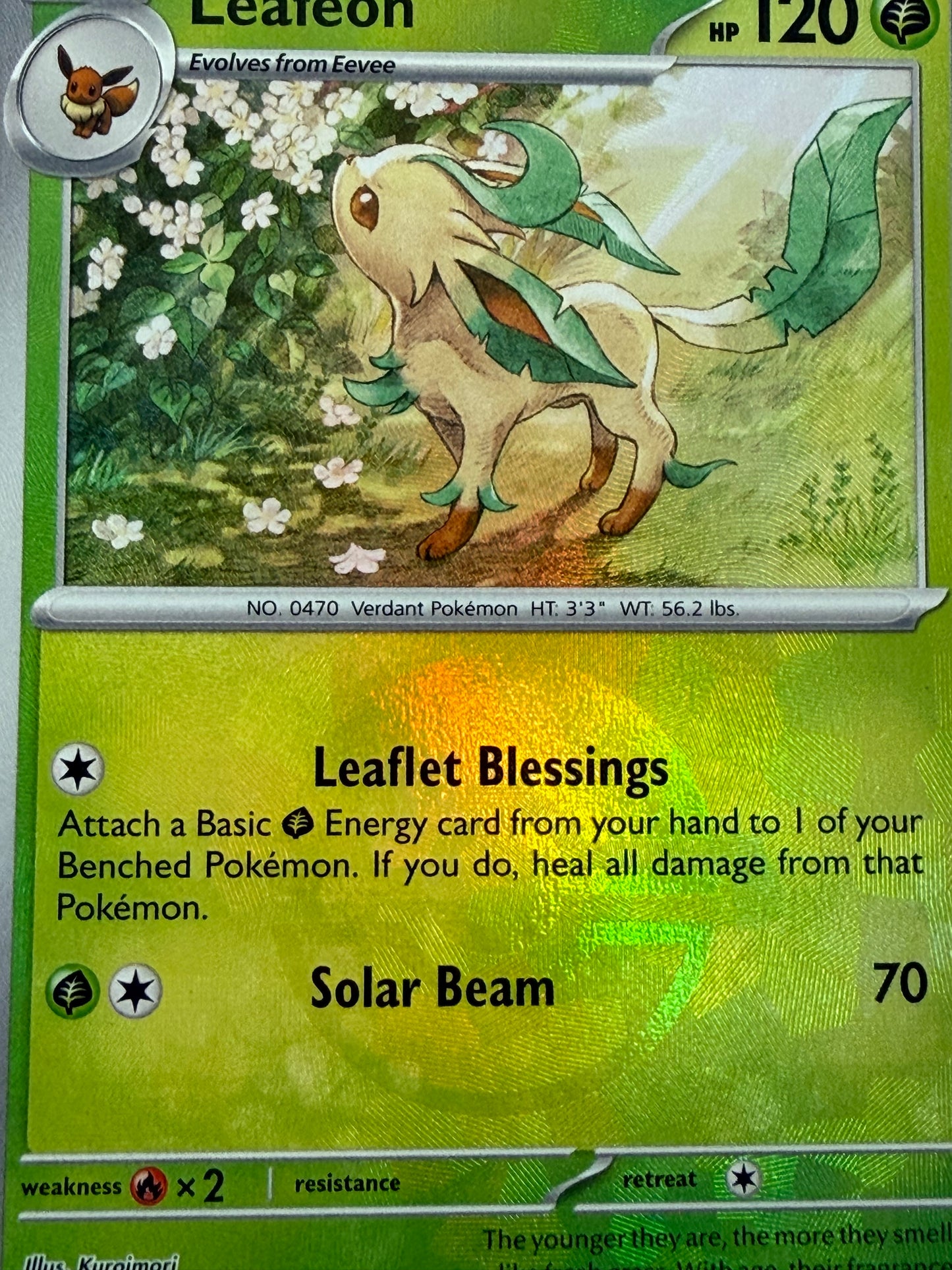 Leafeon 005/131 Poke Ball Rev Holo Prismatic Evolutions Pokémon Card - English