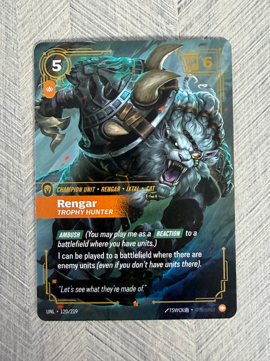 Rengar 120/219 Epic Riftbound Unleased Card