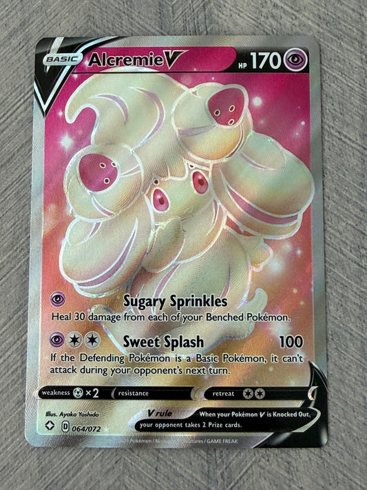 Alcremie V 0064/072 Full Art Shining Fates Pokémon Card - English