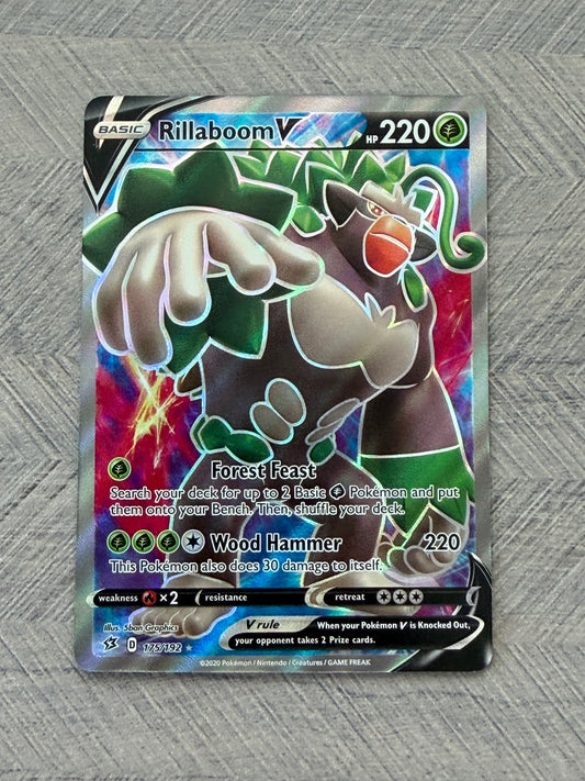 Rillaboon V 175/192 Full Art Rebel Clash Pokémon Card - English