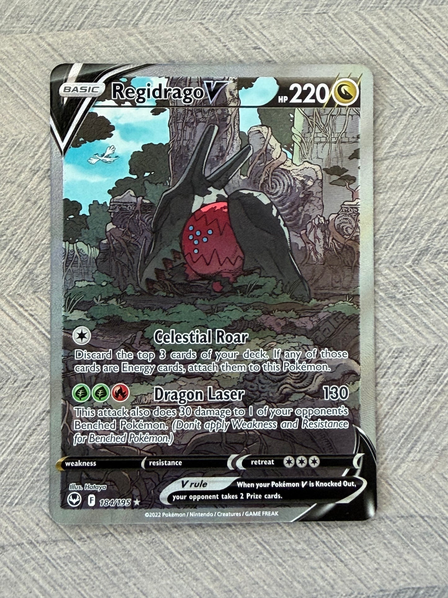 Regidrago 184/195 Alt Art Silver Tempest Pokémon Card - English