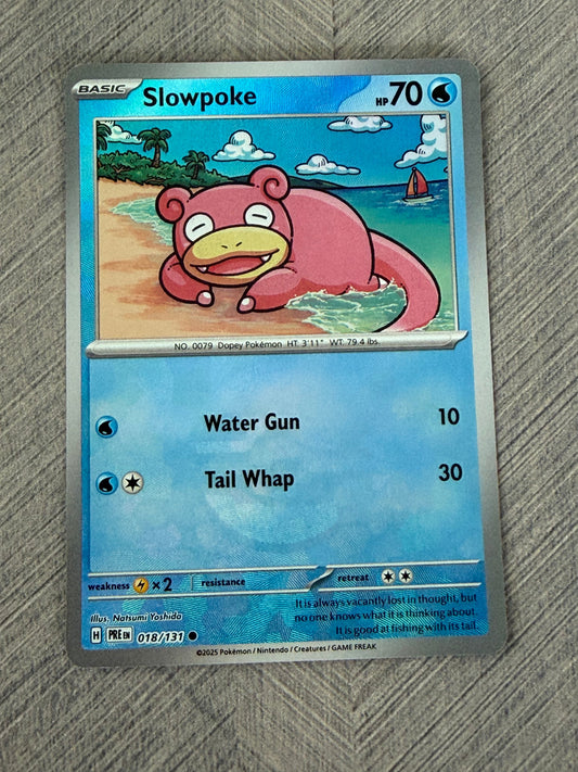 Slowpoke 018/131 Poke Ball Rev Holo Prismatic Evolutions Pokémon Card - English
