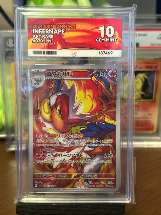 Infernape AR - Crimson Haze - 070/065 - Ace Grading Gem-Mint 10 Graded Card