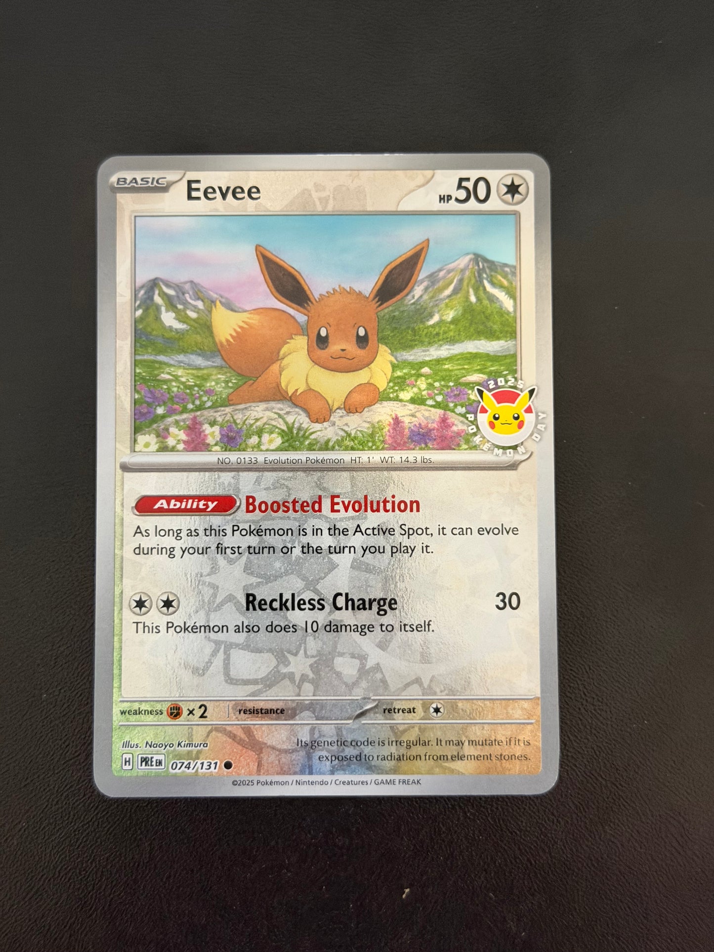 Eevee Pokémon Day - 074/131 Black Star Promo Pokémon Card English