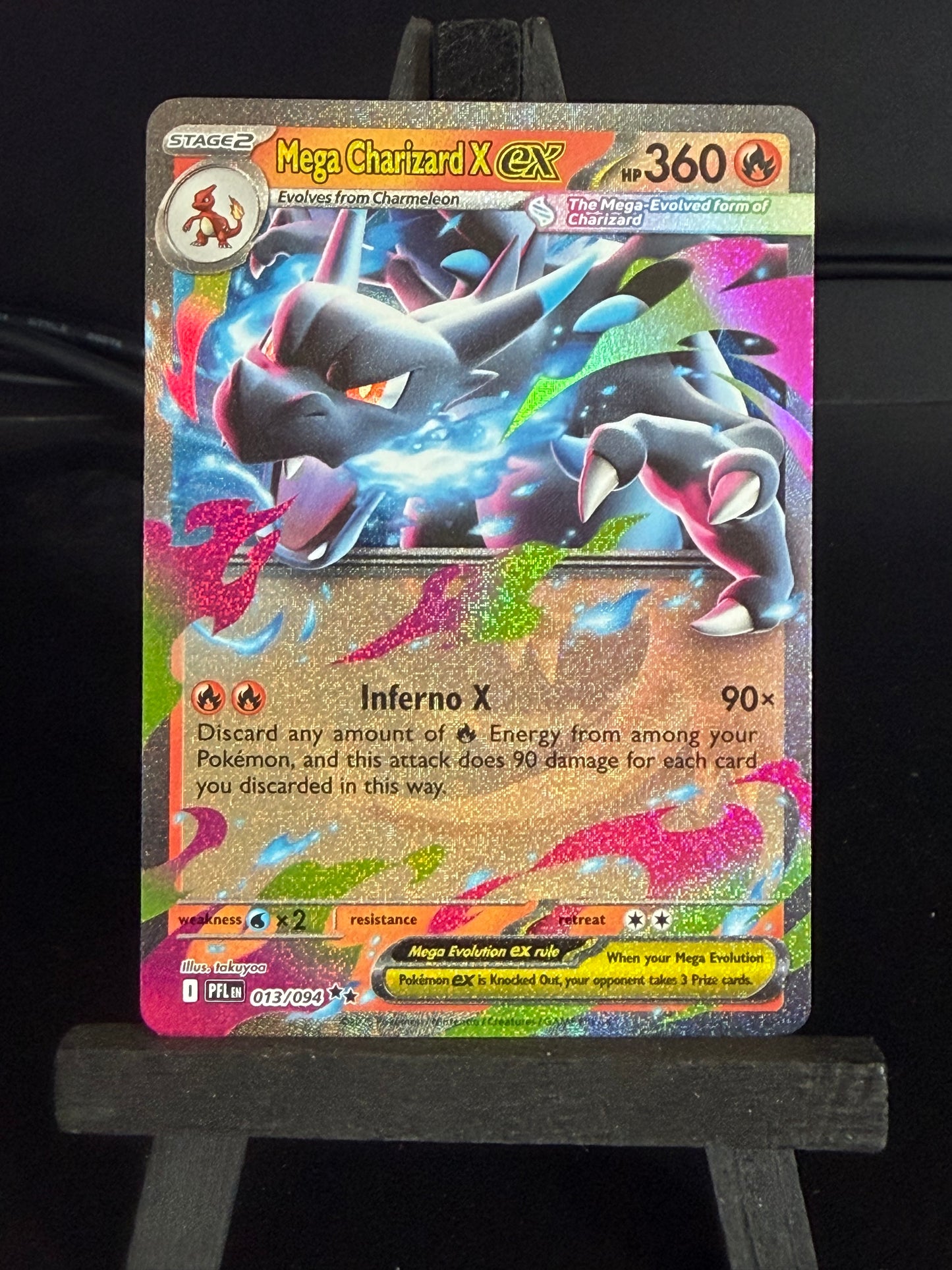 Mega Charizard X ex 013/094 Phantasmal Flames Pokémon Card - English