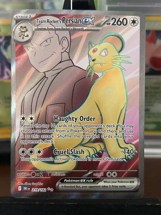 Team Rocket's Persian EX 219/182 Destined Rivals Pokémon Card - English