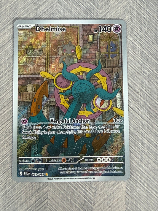 Dhelmise 091/084 IR Pitch Black Pokémon Card - English
