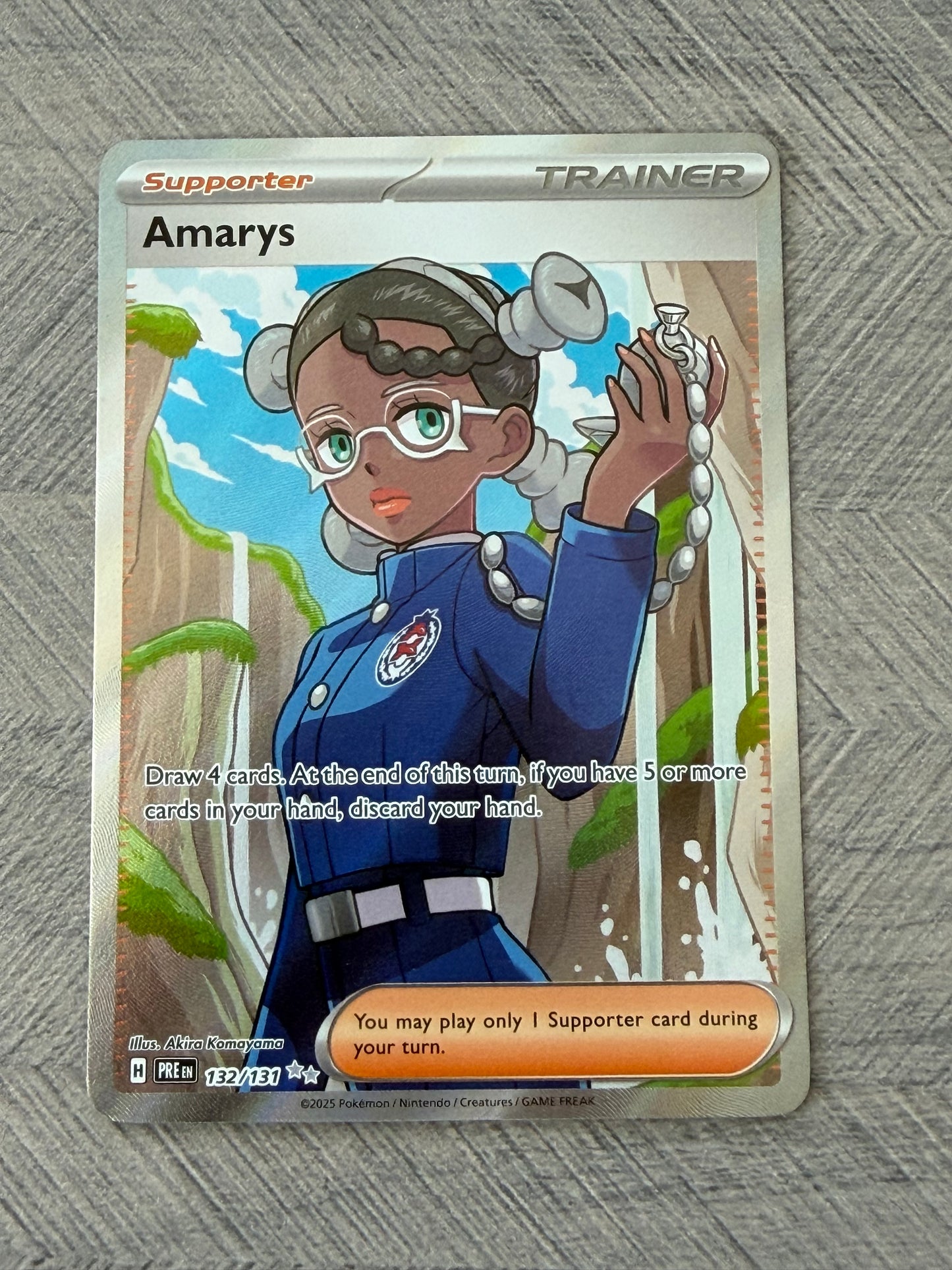 Amarys 132/131 Full Art Prismatic Evolutions Pokémon Card - English