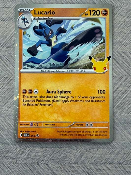 Lucario MEP 095 Black Star Promo 30th Celebration Pokémon Card - English