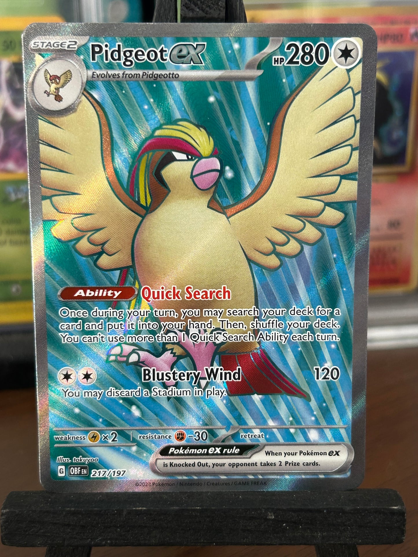 Pidgeot Full Art 217/197 Obsidian Flames Pokémon Card - English