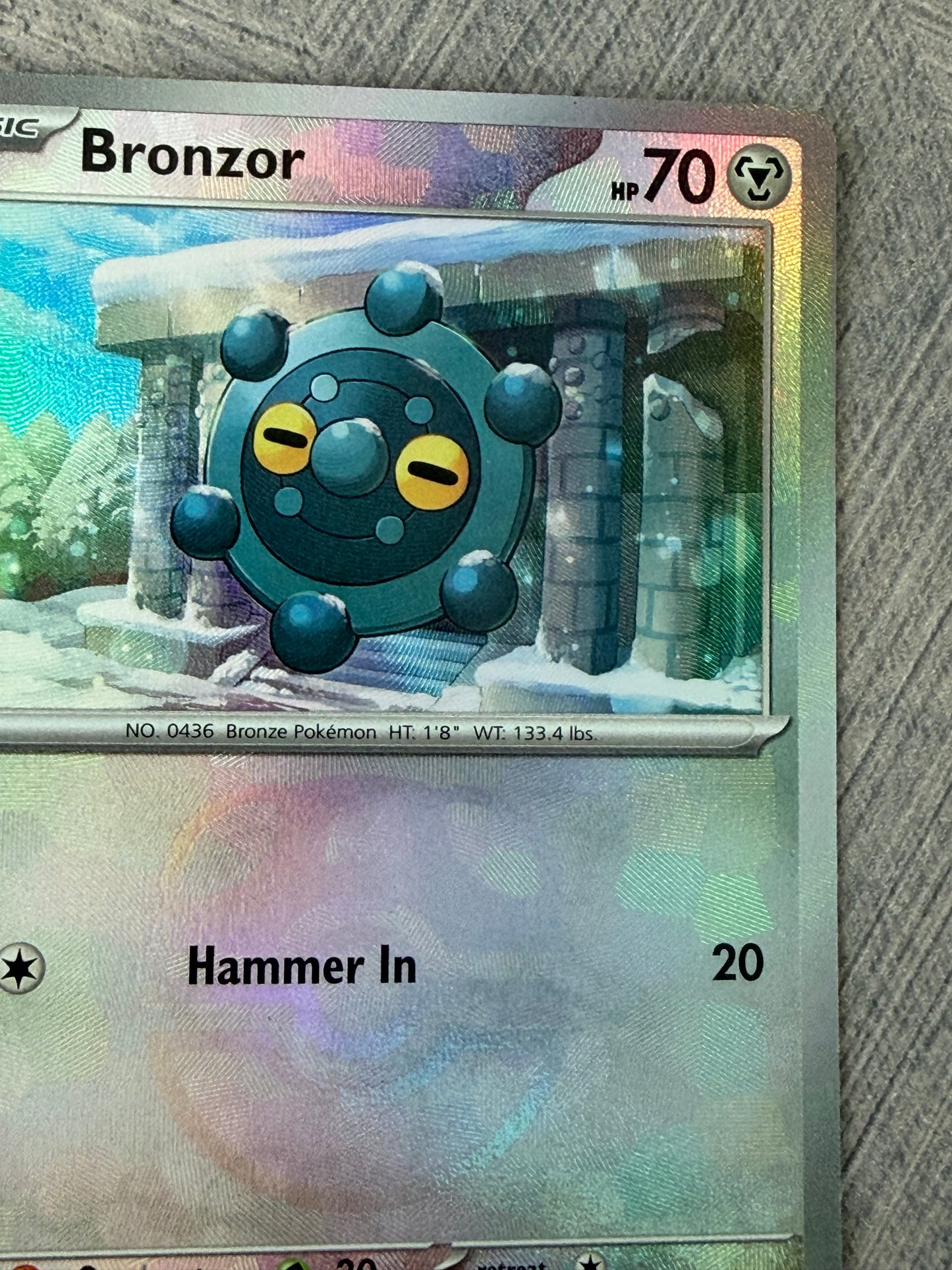 Bronzor 066/131 Masterball Prismatic Evolutions Pokémon Card - English