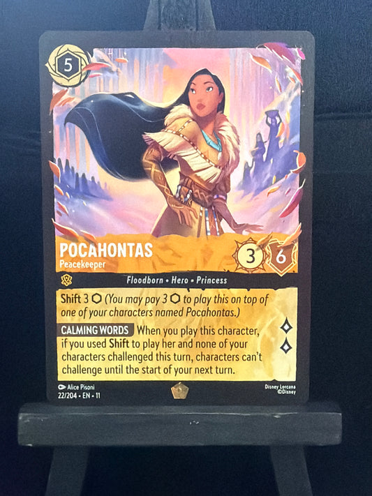 Pocahontas - Peacekeeper 22/204 Legendary Wintrerspell Disney Lorcana Card