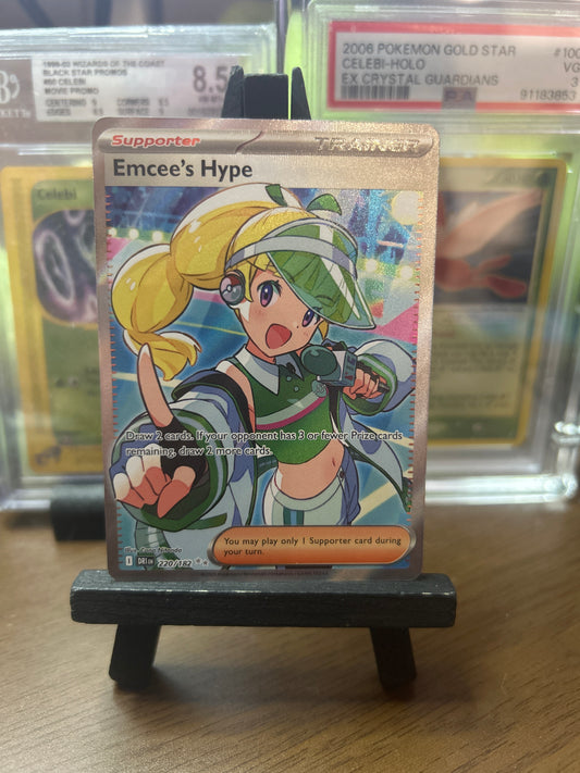 Emcee's Hype Full Art 220/182 Destined Rivals Pokémon Card - English