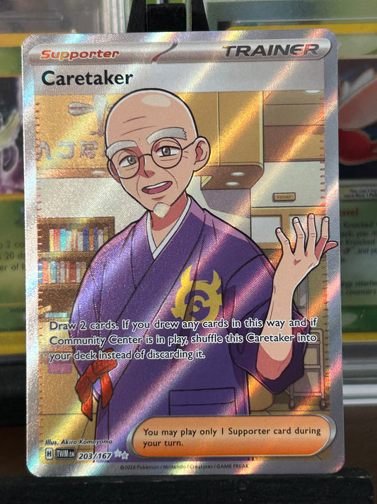 Caretaker Full Art 203/167 Twilight Masquerade Pokémon Card - English