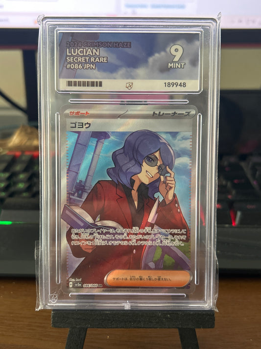 Lucian Secret Rare - Crimson Haze - 086/066 - Ace Grading - Mint 9 Graded Card