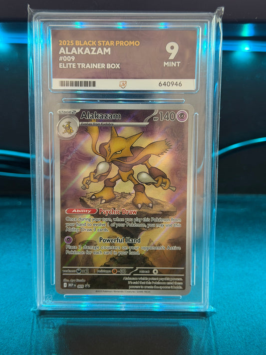 Alakazam MEP 009 Black Star Promo - Mint 9 Ace Grading Card