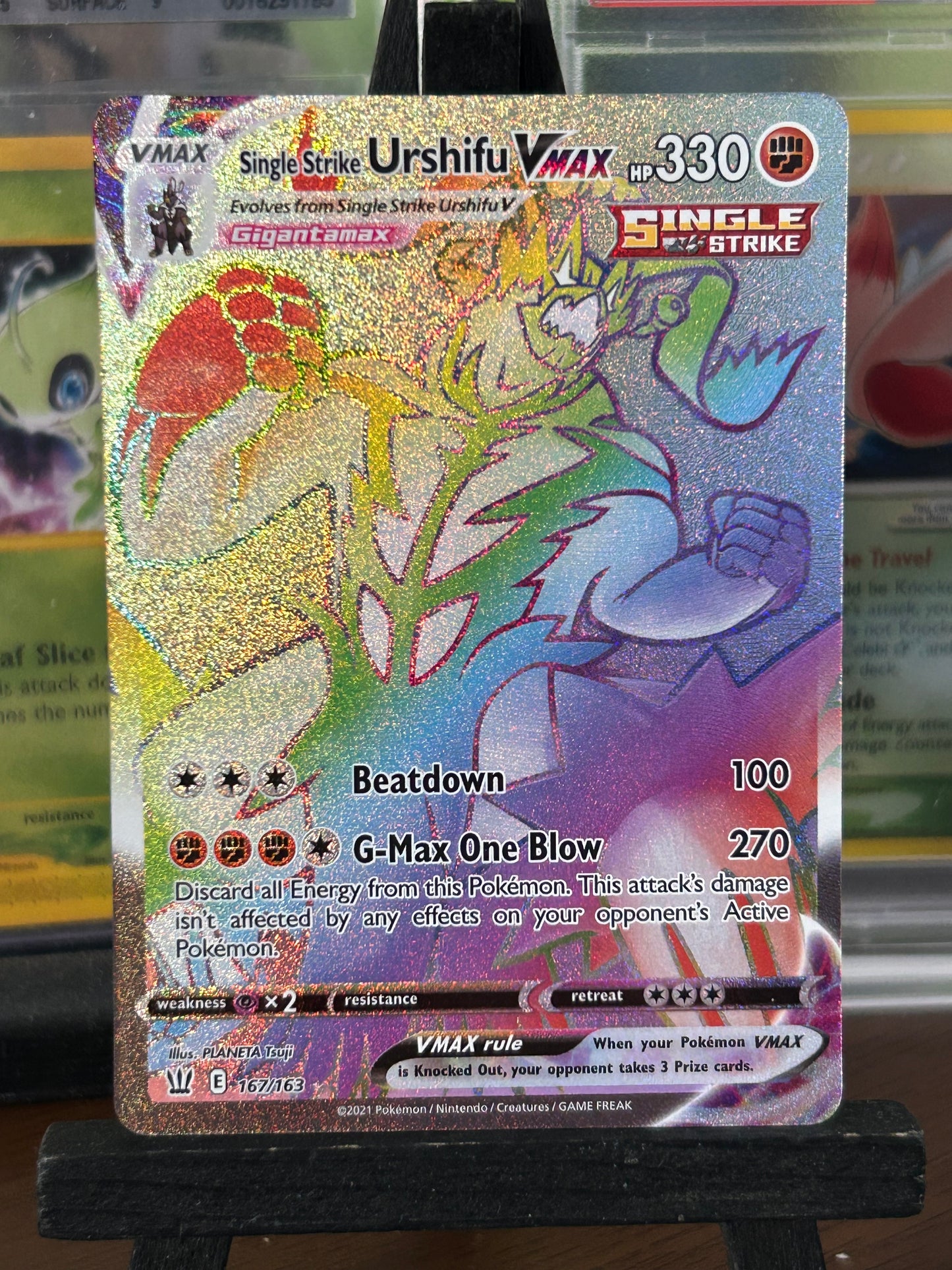 Single Strike Urshifu Rainbow 167/163 Battle Styles Pokémon Card - English