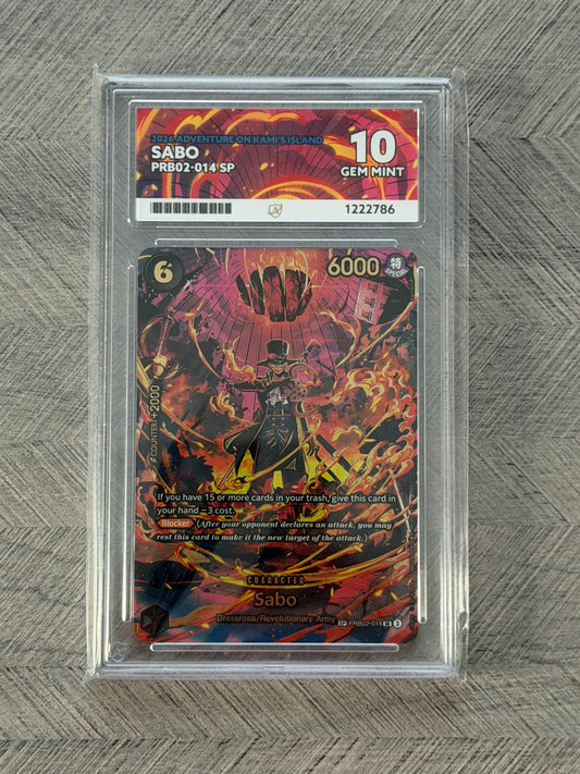 Sabo PRB-02-014 SP Adventure on Kami's Island Gem Mint 10 Ace Grading - English