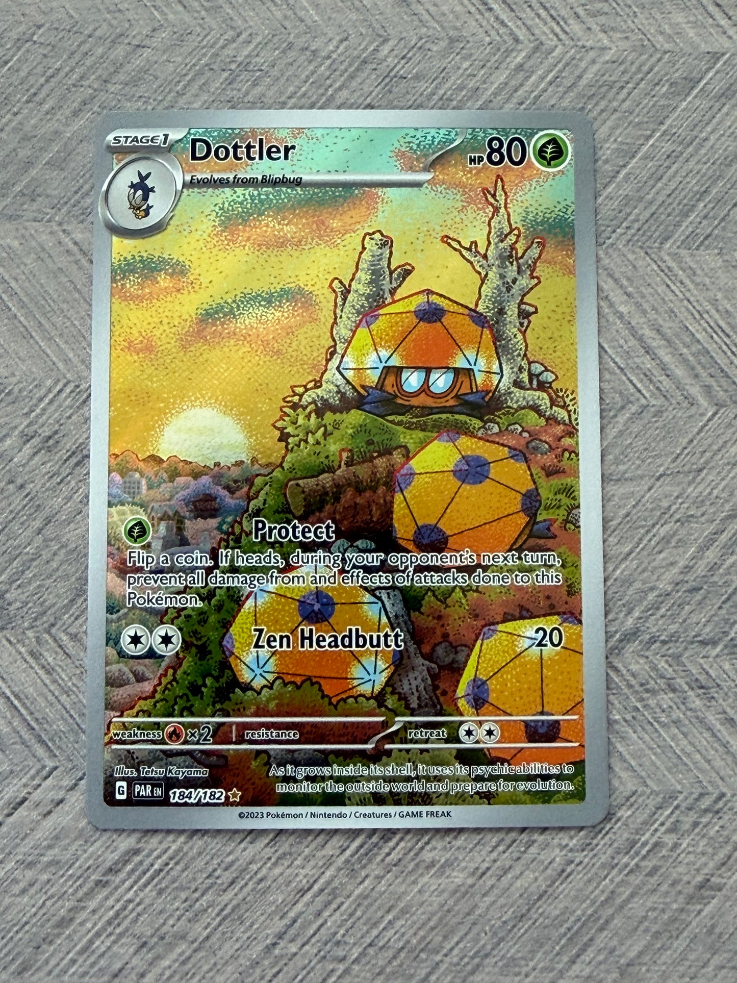 Dottler 184/182 IR Paradox Rift Pokémon Card - English