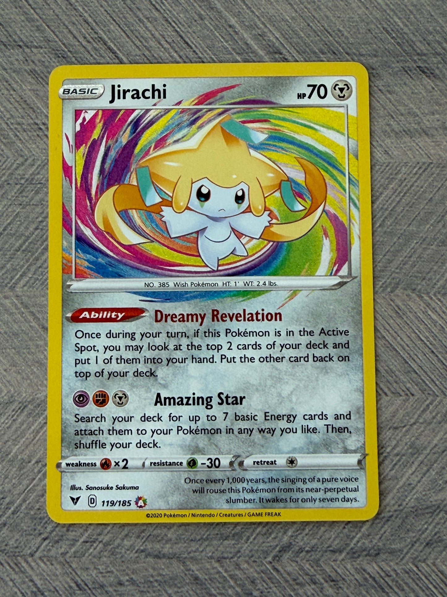Jirachi 119/185 Amazing Rare Vivid Voltage Pokémon Card - English