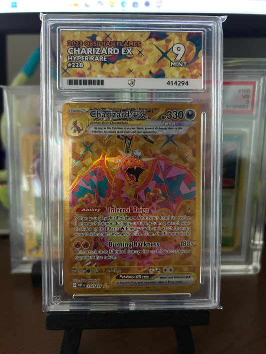 Charizard EX - 228/197 - Obsidian Flames - Mint 9 Ace Grading Card