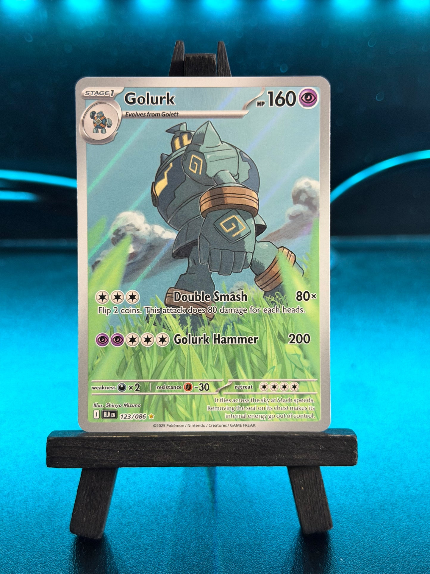 Golurk 123/086 IR Black Bolt Pokémon Card - English