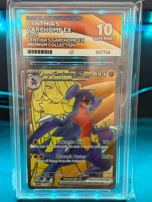 Cythia's Garchomp EX SVP204 - Black Star Promo - Gem Mint 10 Ace Grading Card