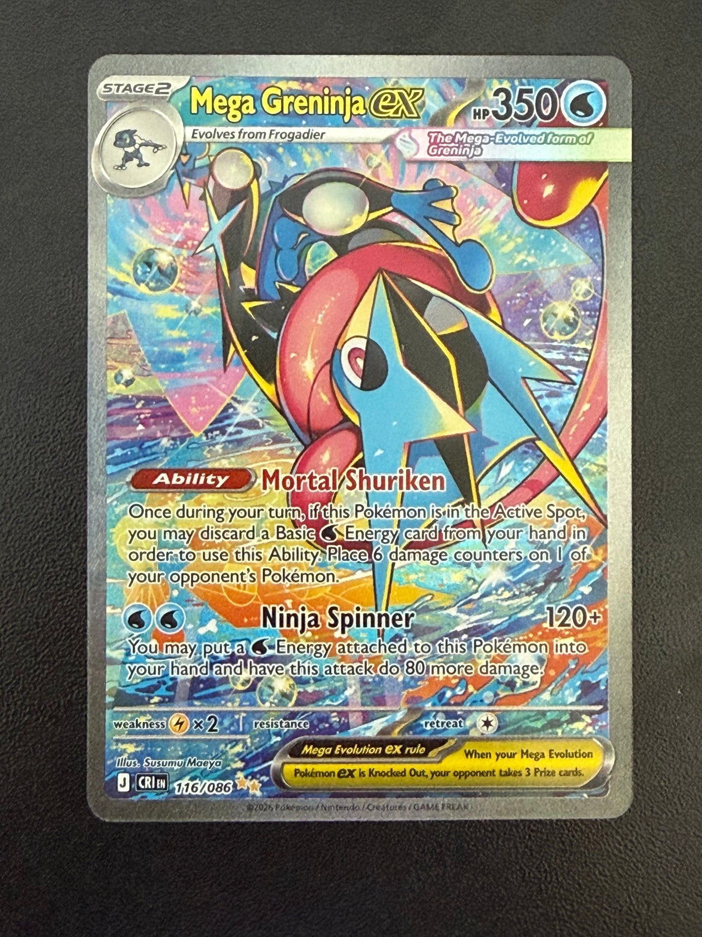 Mega Greninja EX 116/066 SIR Chaos Rising Pokémon Card - English