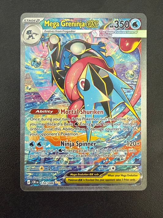 Mega Greninja EX 116/066 SIR Chaos Rising Pokémon Card - English