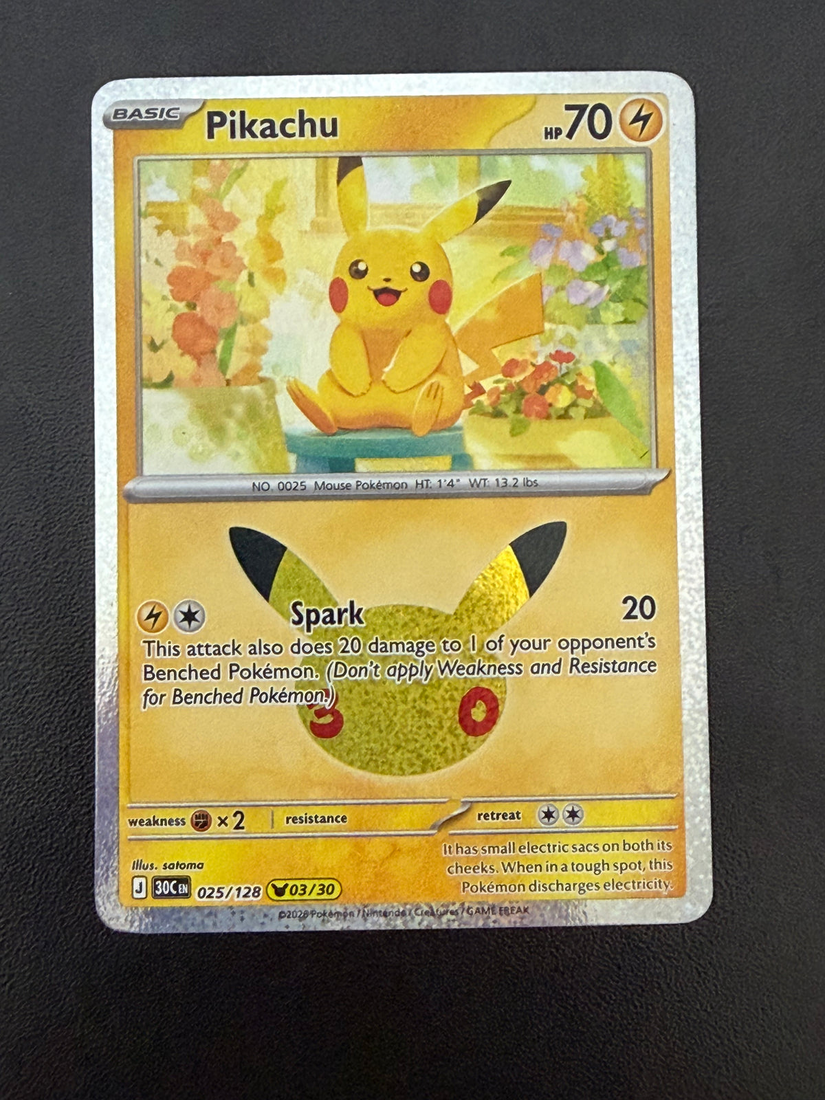Pikachu 30th Celebration Single Cards - English