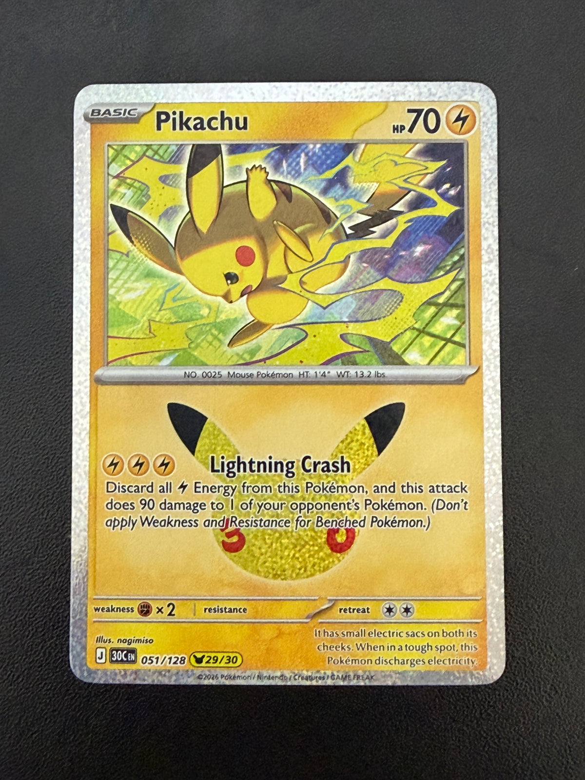 Pikachu 30th Celebration Single Cards - English